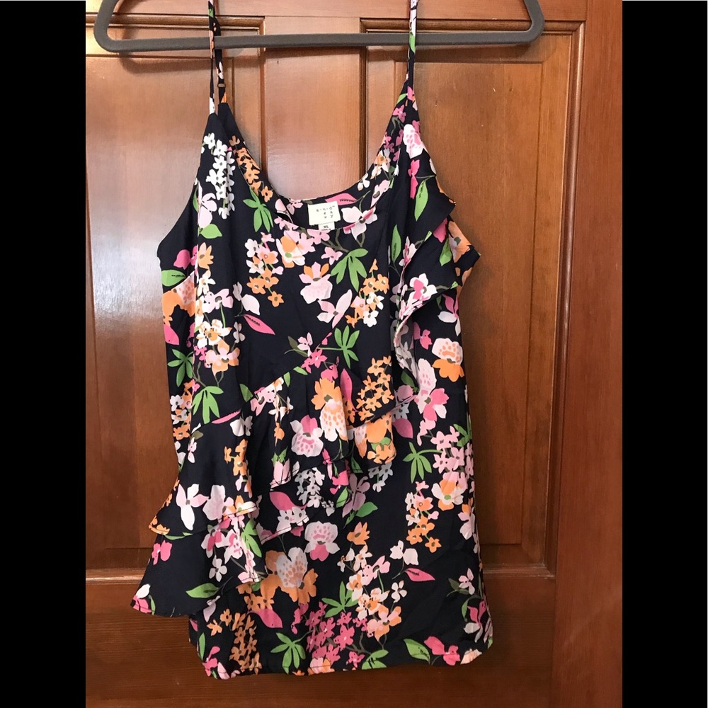 Blue floral cami